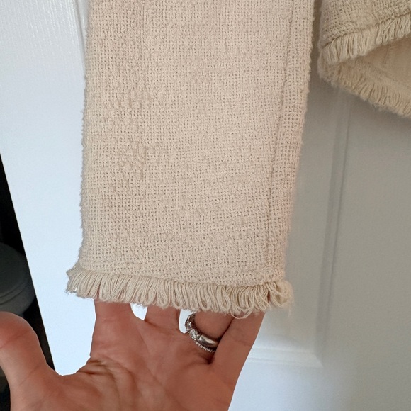 Anthropologie Cream Textured Blazer - Picture 6 of 6